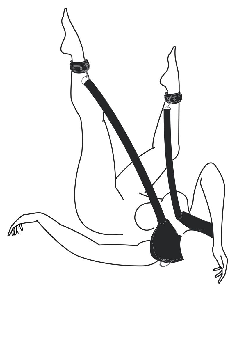 Easytoys Fetish - Pillow & Ankle Cuffs Leg Position Strap - Billede 2