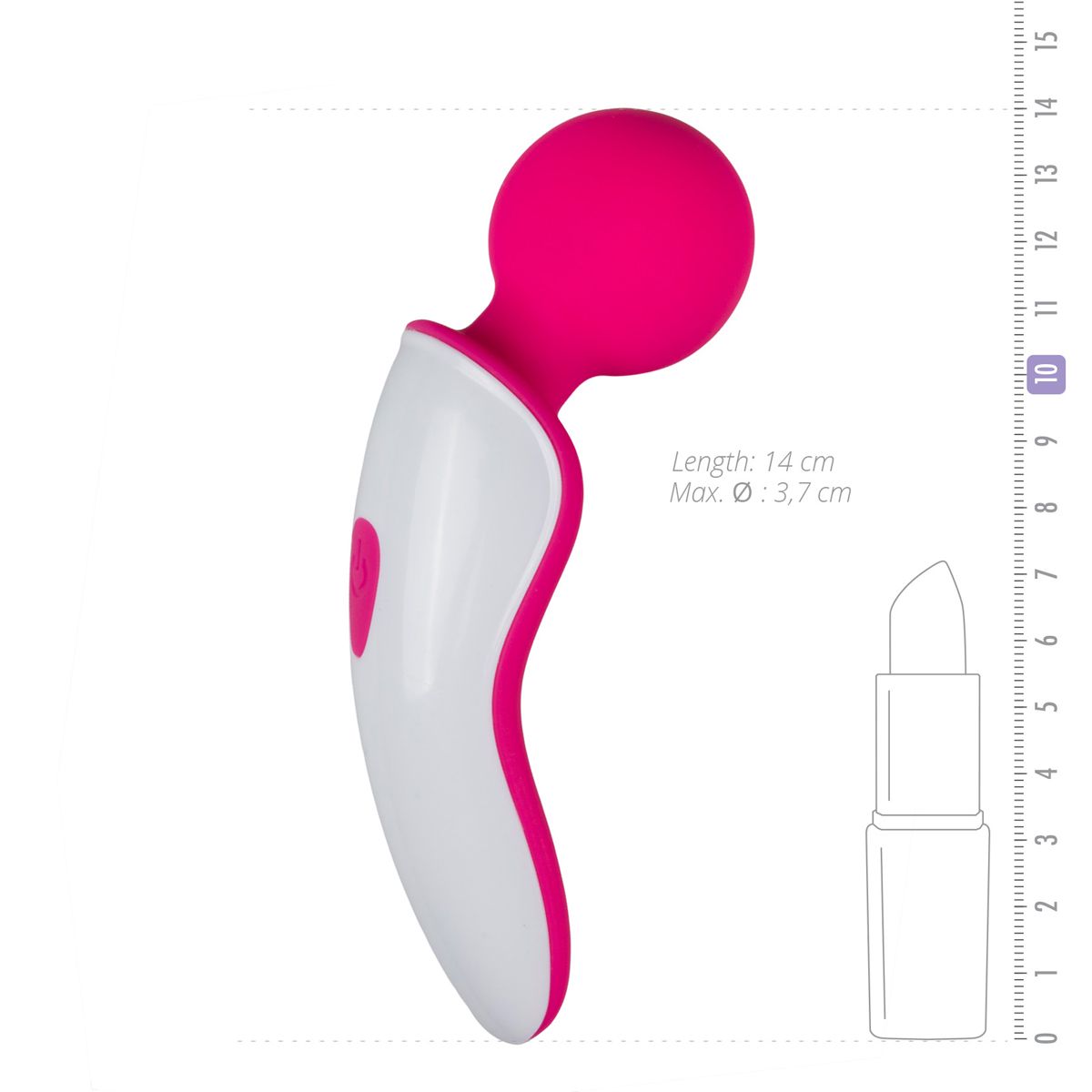 Mini Wand Massager - Pink / White - Billede 6