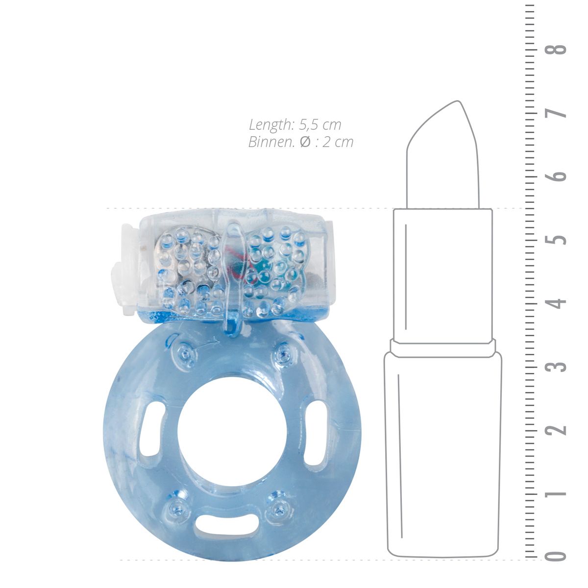 Vibrating Cockring with Studded Clitoral Stimulator - Billede 4