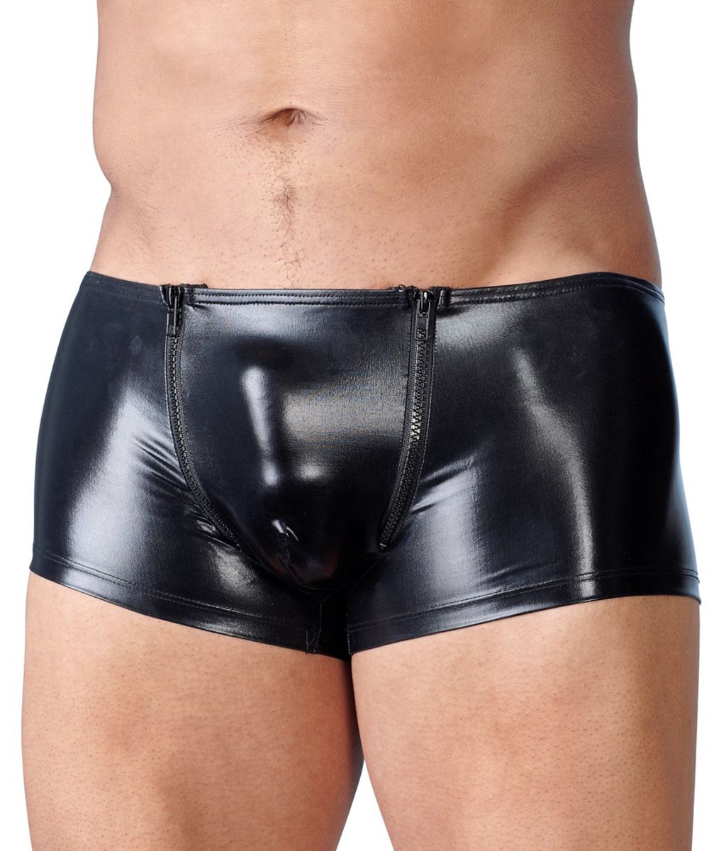 Wet look Men's Zippered Boxers