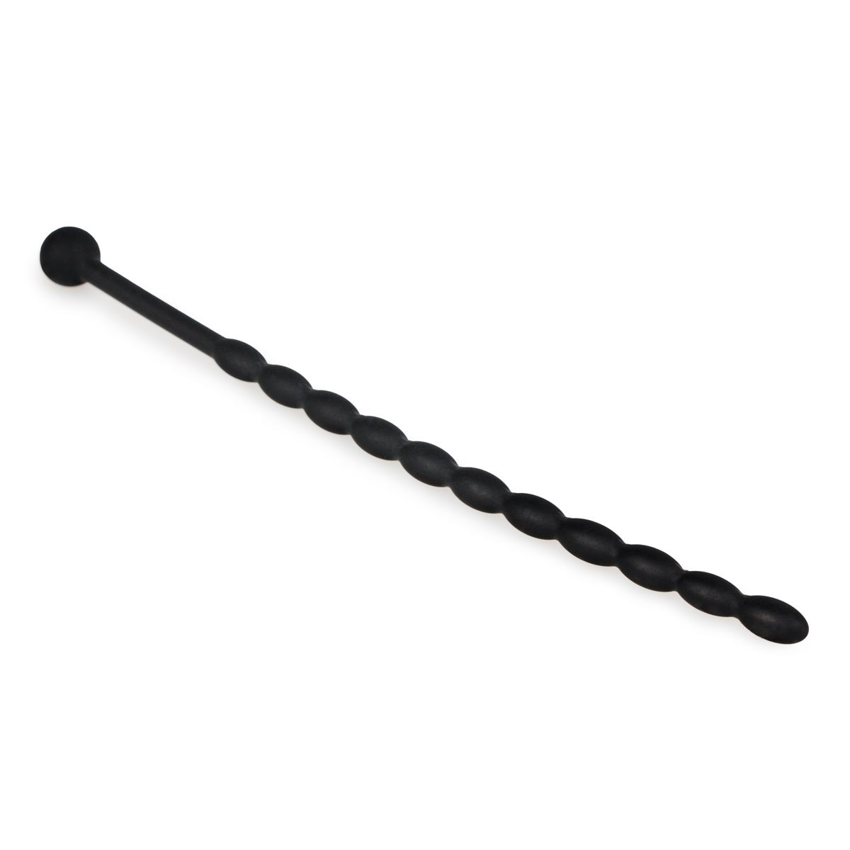 Geribbelde Siliconen Dilator - Zwart - Billede 2