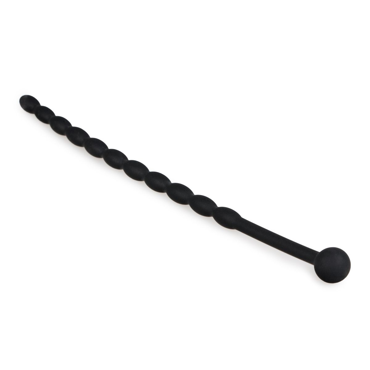 Geribbelde Siliconen Dilator - Zwart - Billede 3