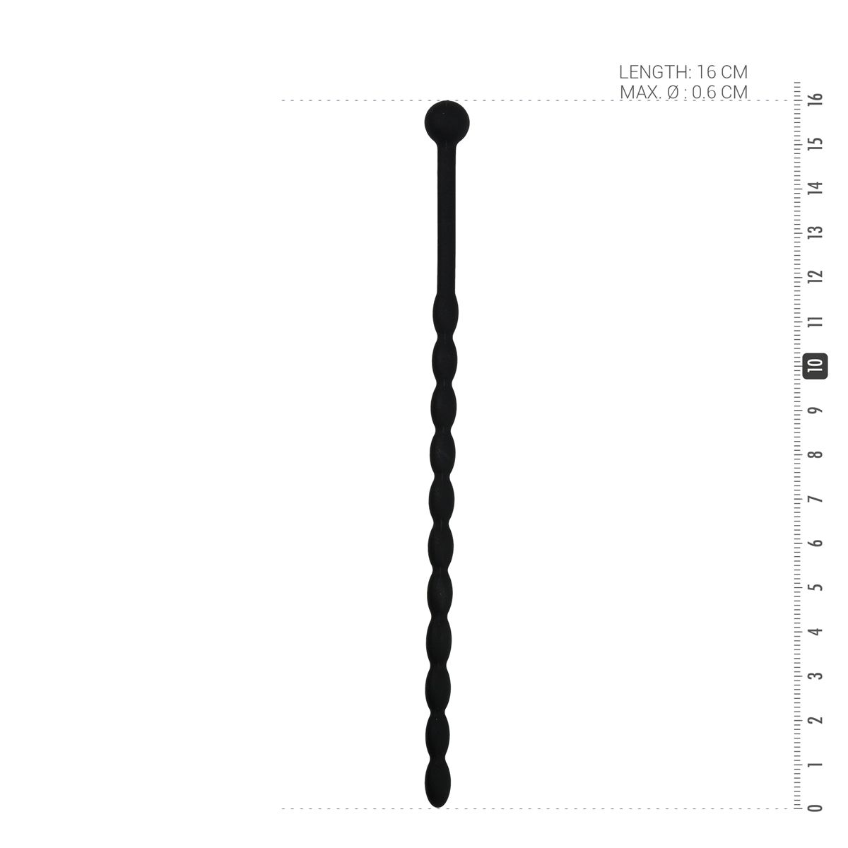 Geribbelde Siliconen Dilator - Zwart - Billede 4
