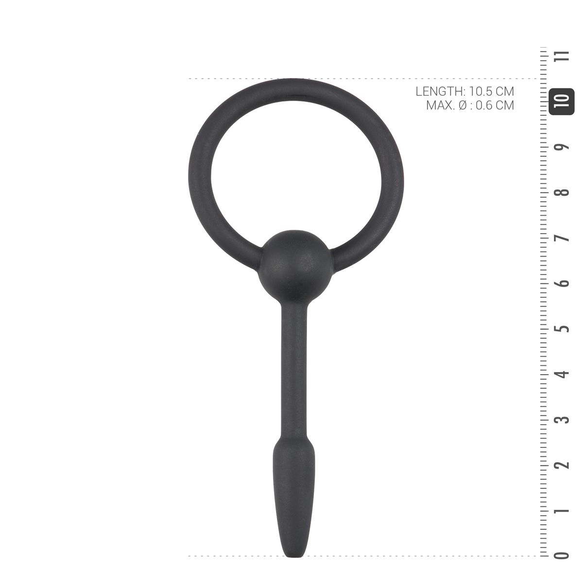 Small Silicone Penis Plug With Pull Ring - Billede 4