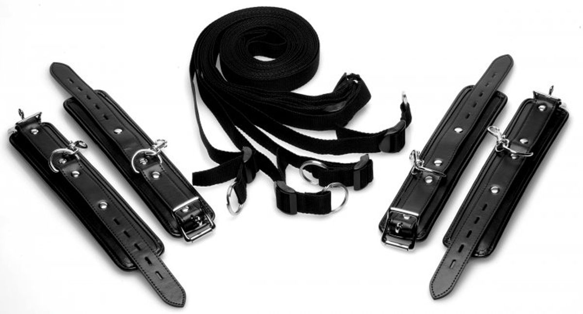 XR Brands - Bed Restraint Kit Bed Cuffs - Black - Billede 2