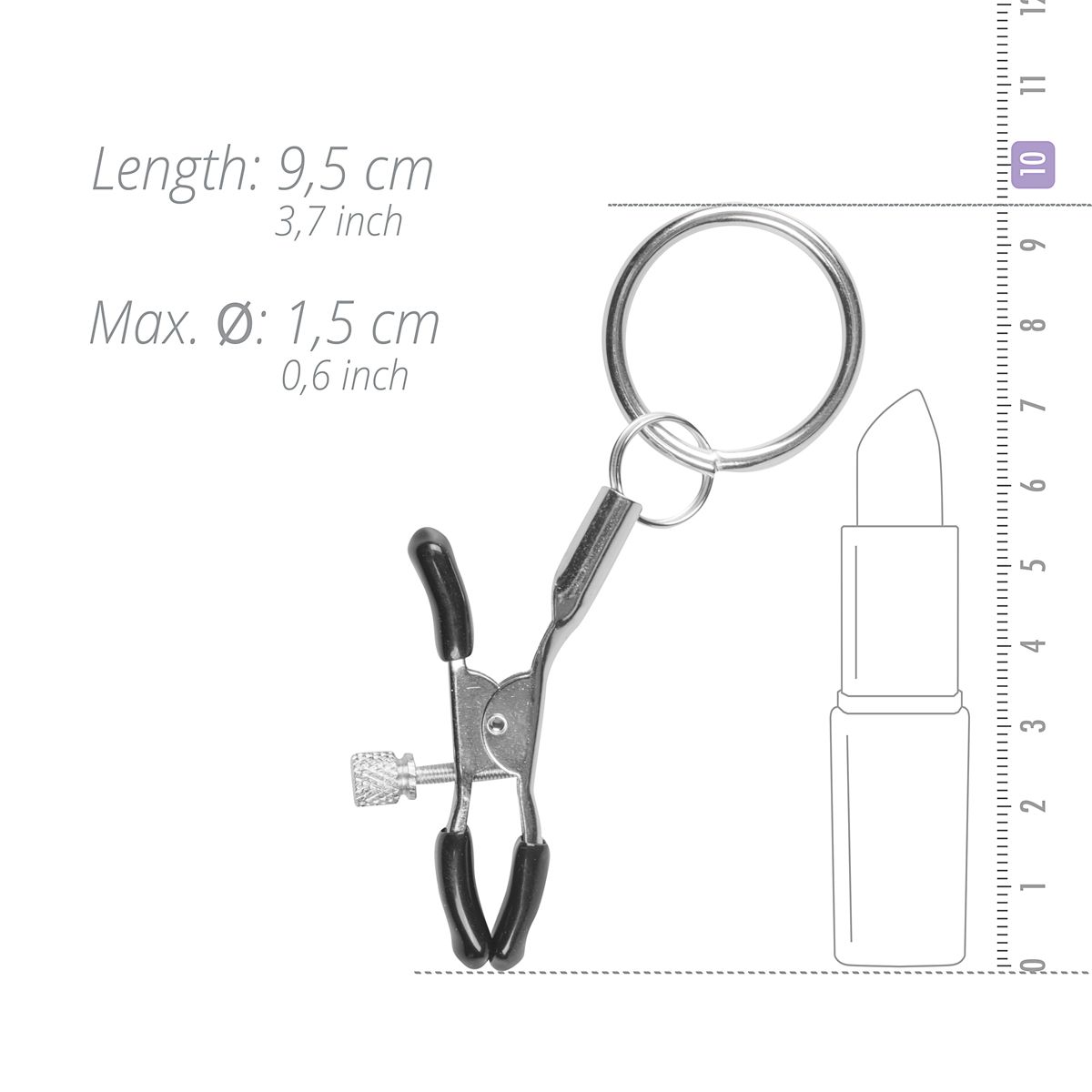 Easytoys Fetish - Metal Nipple Clamps With Ring - Billede 4