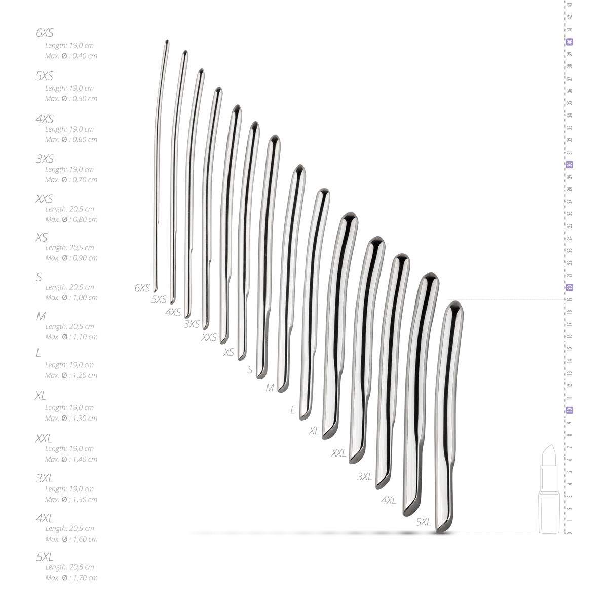 Dilators Single Ended 14-pcs set - Billede 7