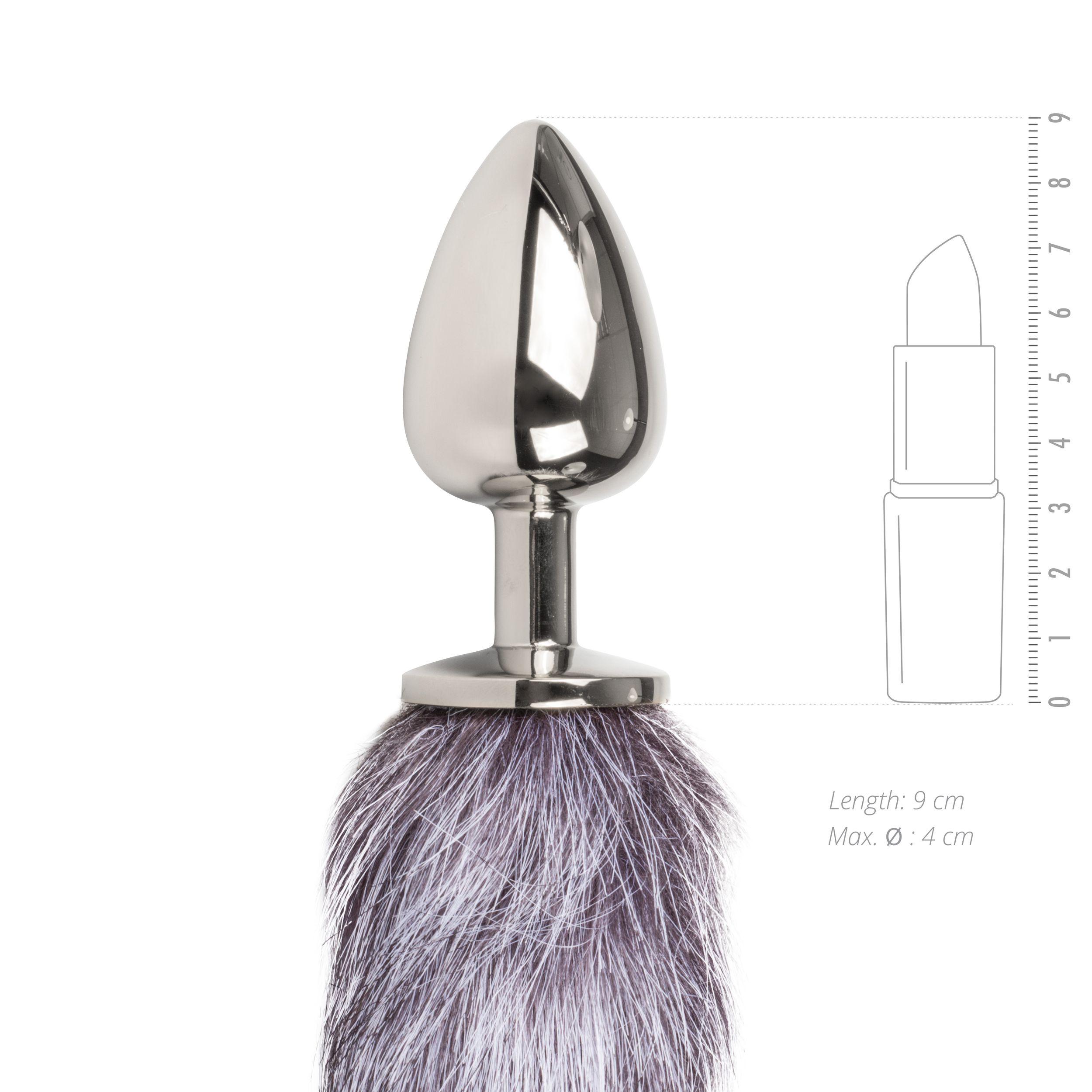 Easytoys Fetish - Fox Tail Plug No. 4 - Silver - Billede 6