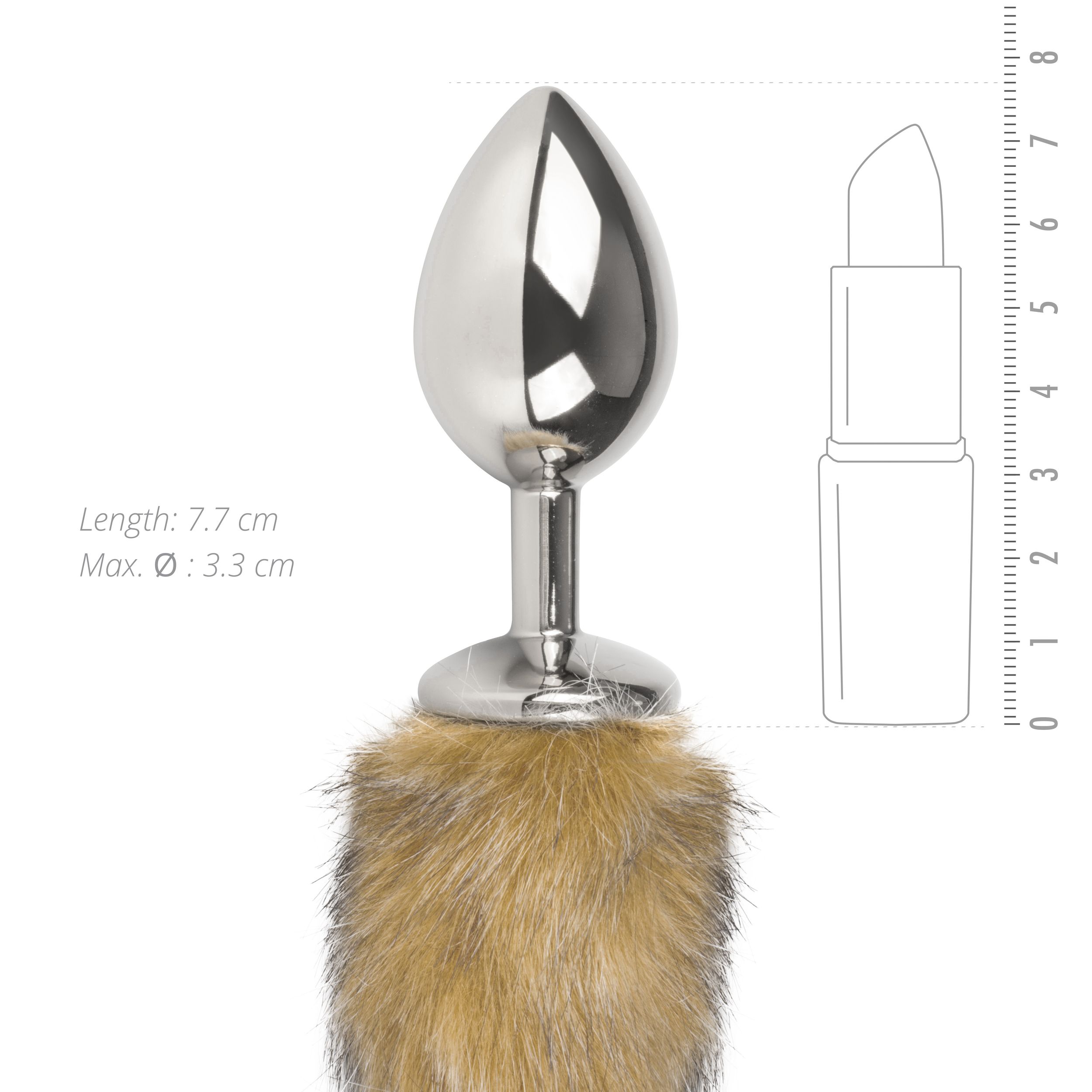 Easytoys Fetish - Fox Tail Plug No. 3 - Silver - Billede 3