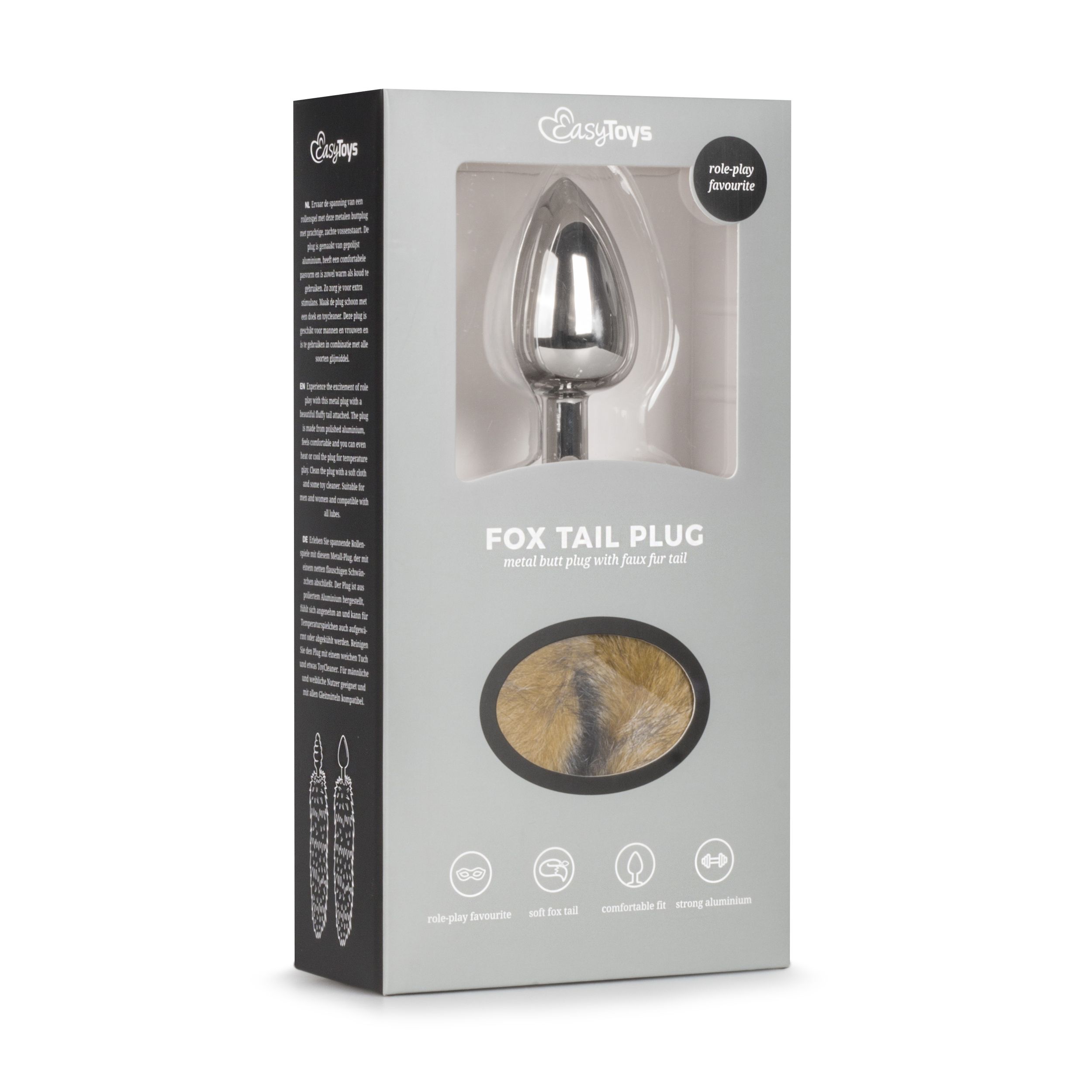 Easytoys Fetish - Fox Tail Plug No. 3 - Silver - Billede 5