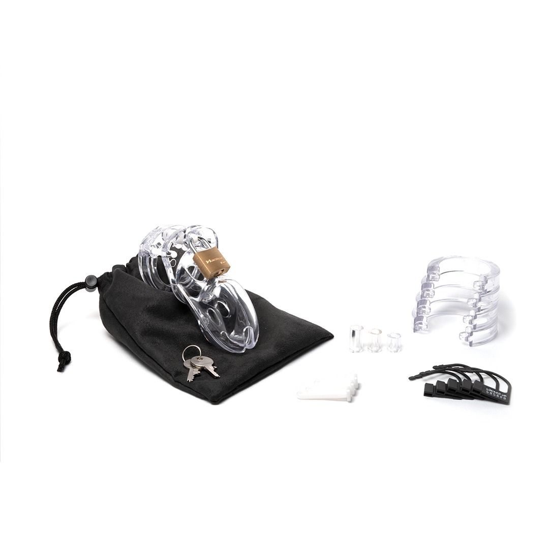 CB-3000 Chastity Cage - Transparent - 37 mm - Billede 3