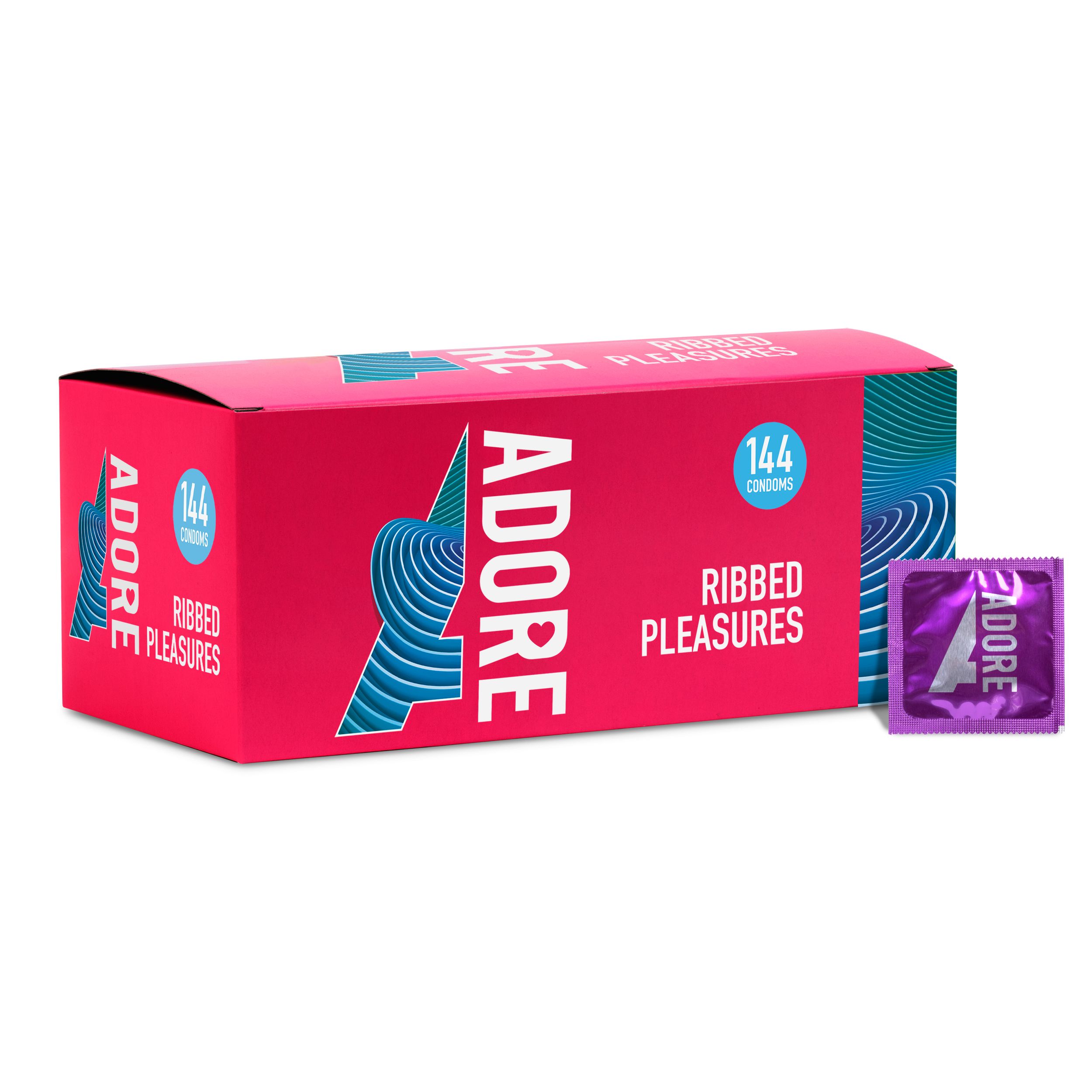 Adore Ribbed Pleasure condoms 144 pcs - Billede 2