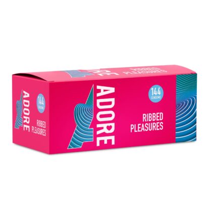 Adore Ribbed Pleasure condoms 144 pcs