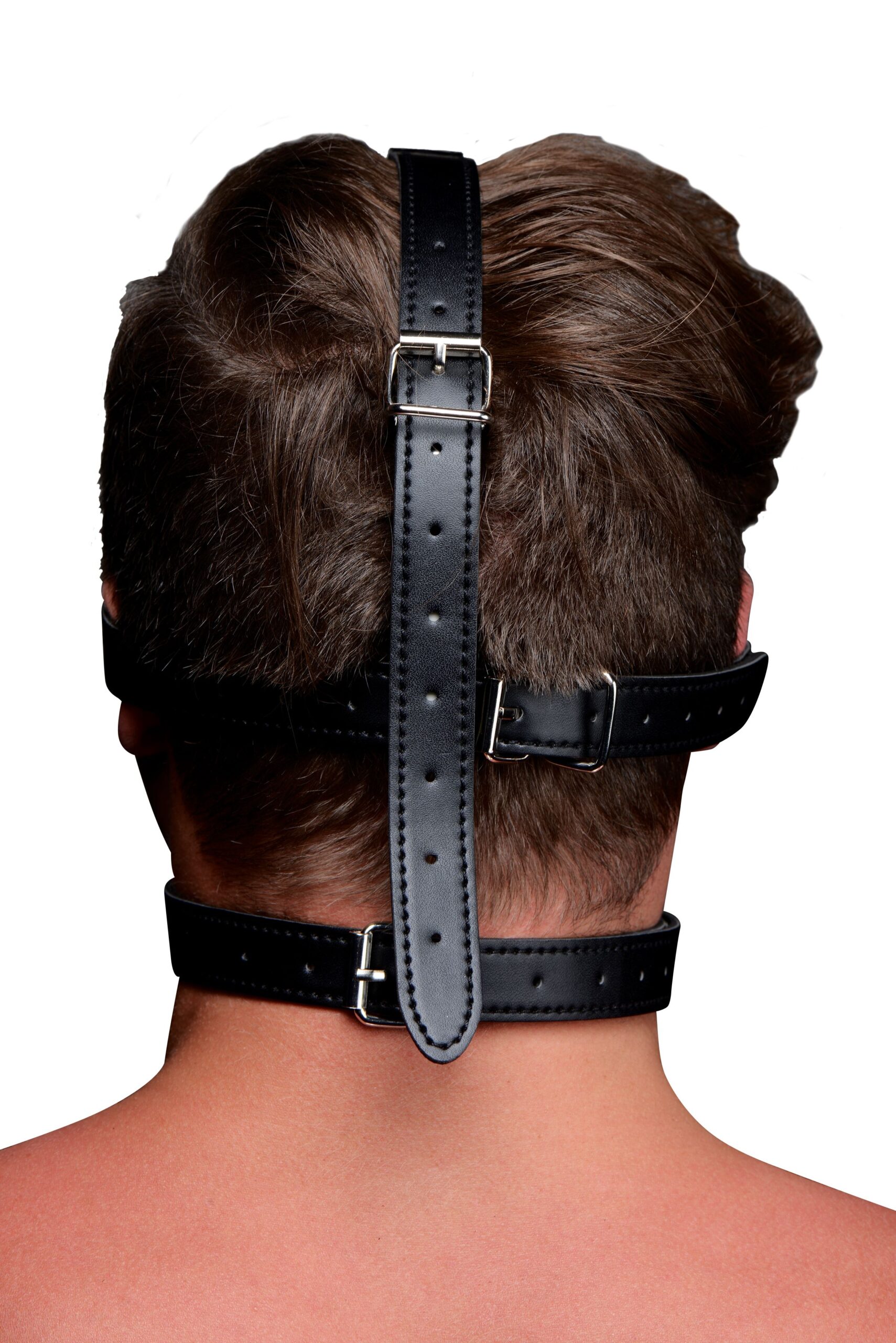 STRICT - Blindfold Harness and Ball Gag - Billede 3
