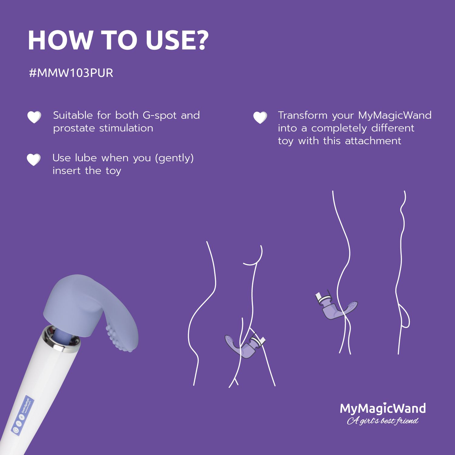MyMagicWand G-Spot Attachment - Purple - Billede 3