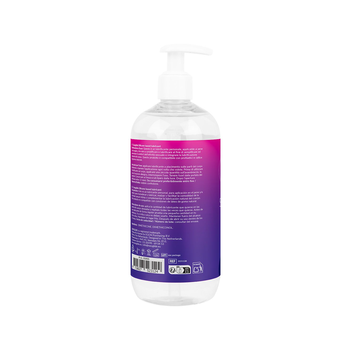 EasyGlide Siliconen glijmiddel 500 ml - Billede 2