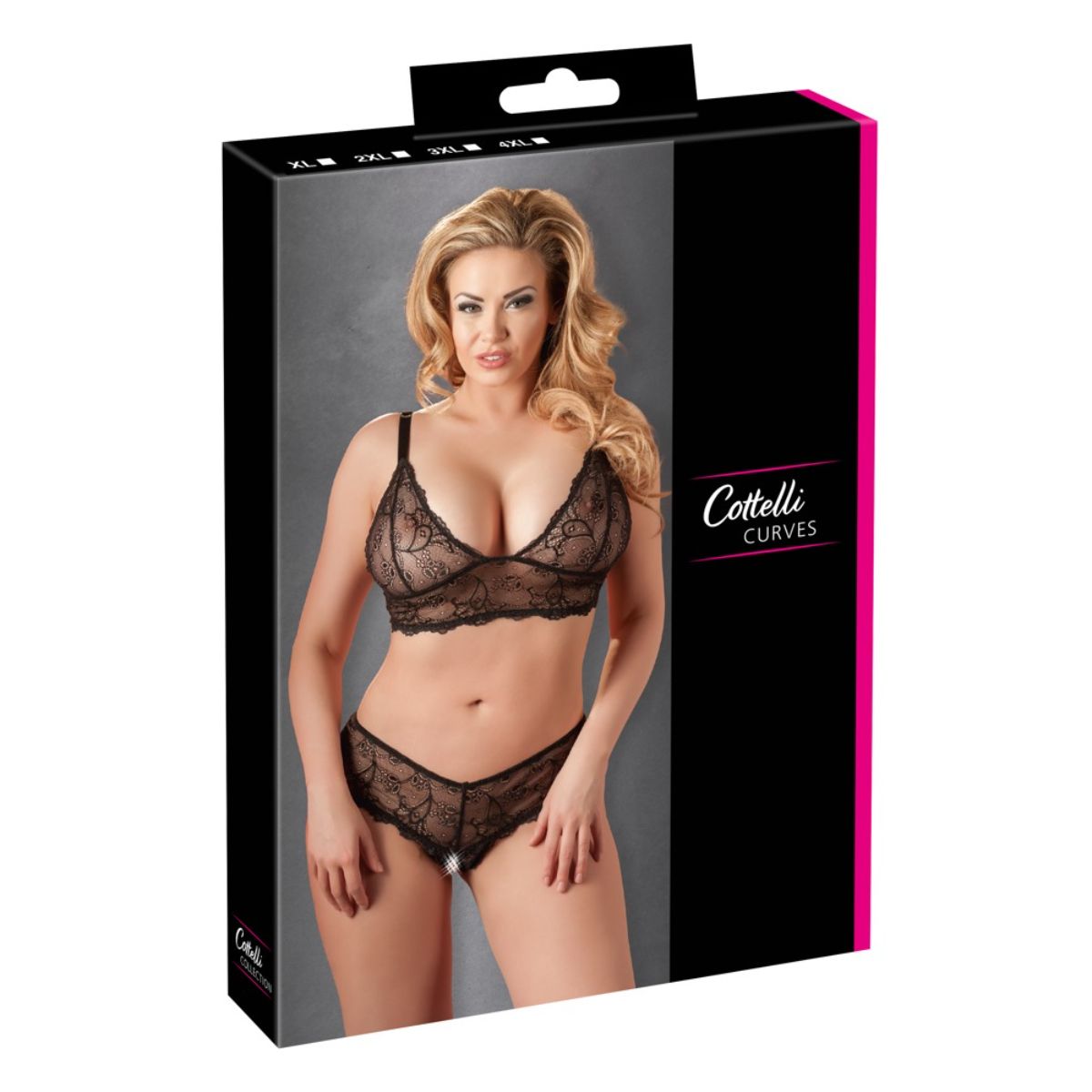 Cottelli Collection - Bra and crotchless G-string - Billede 6
