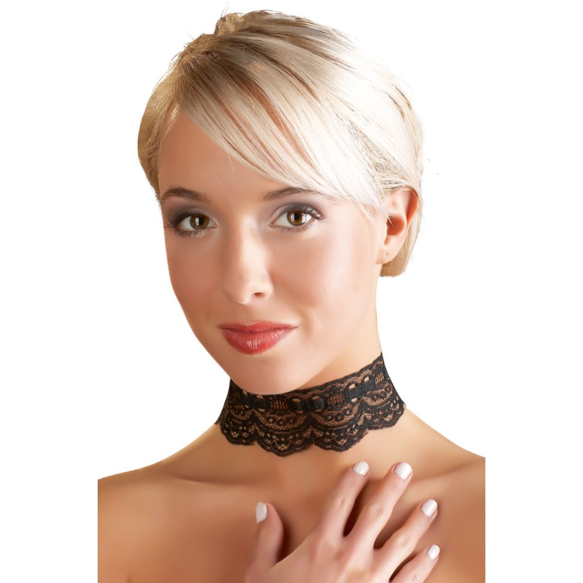 Cottelli Collection - Lace Collar - Black